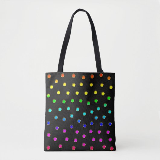 Tote Bag Pois en Rainbow Reed Metallic Design (Devant)