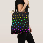 Tote Bag Pois en Rainbow Reed Metallic Design (De près)