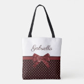 Tote Bag Pois et Bow (Dos)