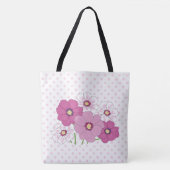 Tote Bag Pois et fleurs (Devant)