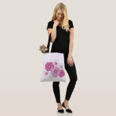 Tote Bag Pois et fleurs (Sur le modèle)
