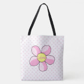 Tote Bag Pois et fleurs (Devant)