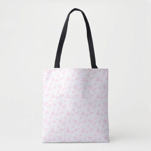 Tote Bag Pois et pois - Pastel rose, jaune et violet (Devant)