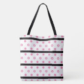 Tote Bag Pois et rayures (Dos)