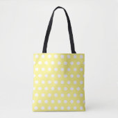 Tote Bag Pois jaunes et blancs (Devant)