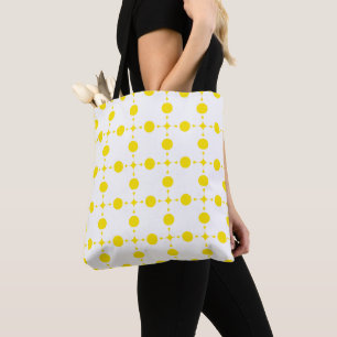 Tote Bag Pois Jaunes, Motif Polka Dot, Points, Pots