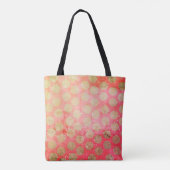 Tote Bag Pois jaunes, rouges et verts avec monogramme (Dos)