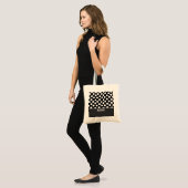 Tote Bag Pois noir et blanc (Devant (modèle))