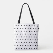 Tote Bag Pois noir monographique blanc (Dos)