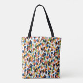 Tote Bag Pois : Peinture à main multicolore. (Dos)