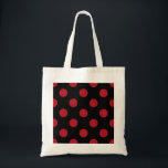 Tote Bag Pois rouge et noir<br><div class="desc">Pois rouge et noir</div>