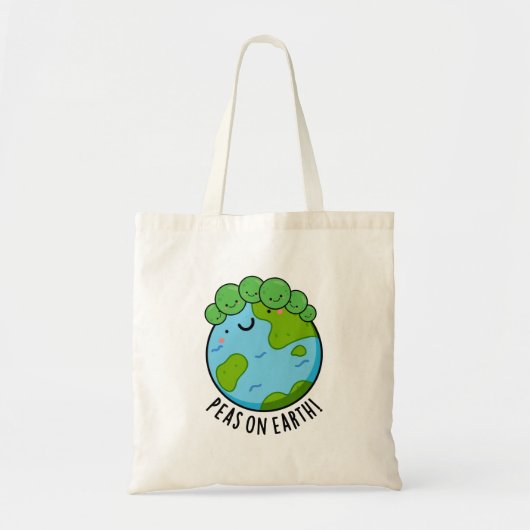 Tote Bag Pois Sur Terre Fantaisie Veggie Pun de Paix (Devant)