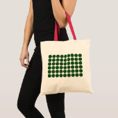 Tote Bag Pois verts en blanc (Devant (produit))