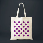 Tote Bag Pois violets et blancs<br><div class="desc">Pois violets et blancs</div>