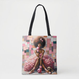 Tote Bag Poise et Punch : Ballerina Boxer Canvas Fourre-tou
