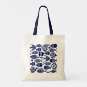 Tote Bag Poisson à motifs bleus (Dos)