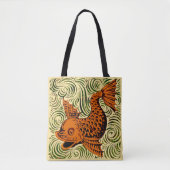 Tote Bag Poisson Antique Carrelage Ancien art (Devant)