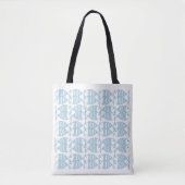 Tote Bag Poisson blanc bleu moderne    (Devant)