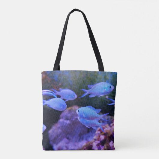 Tote Bag Poisson bleu tropical (Dos)