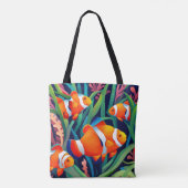 Tote Bag Poisson Clown Dans Les Algues (Dos)