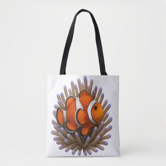 Tote Bag Poisson clown et corail cosy (Devant)