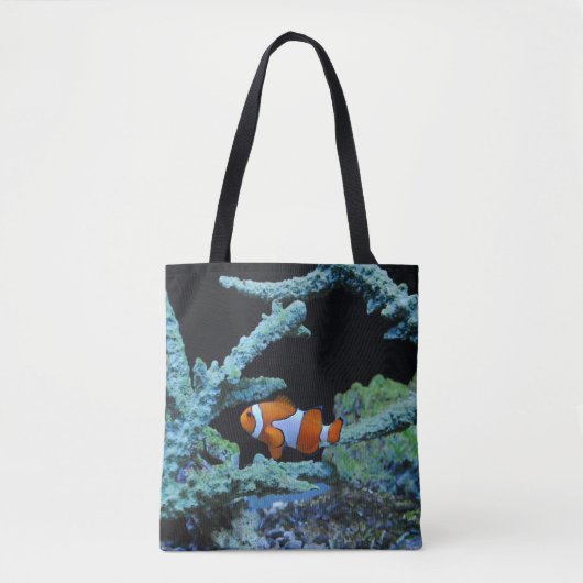 Tote Bag Poisson clown mou en corail (Devant)