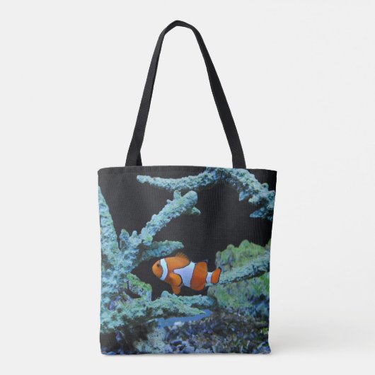 Tote Bag Poisson clown mou en corail (Dos)