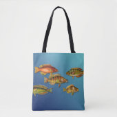 Tote Bag Poisson coloré (Devant)