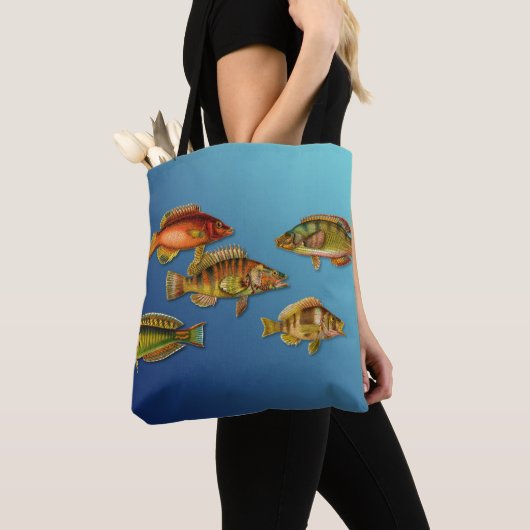 Tote Bag Poisson coloré (De près)