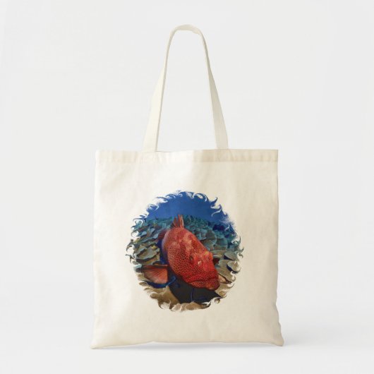 Tote Bag Poisson De Groupement Sur Corail (Devant)