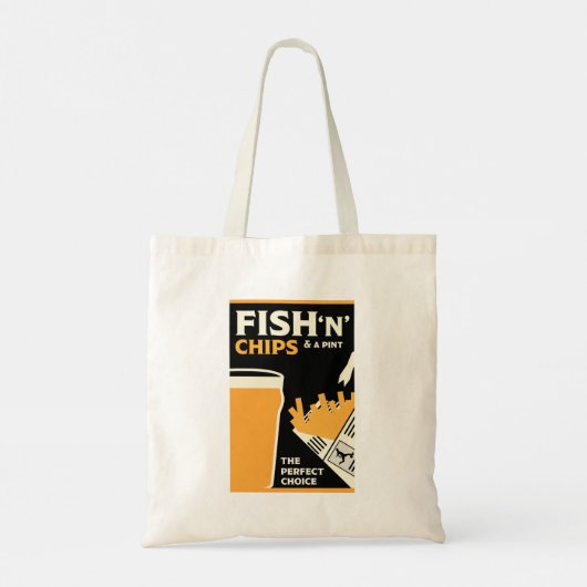 Tote Bag Poisson Et Chips Anglais (Dos)