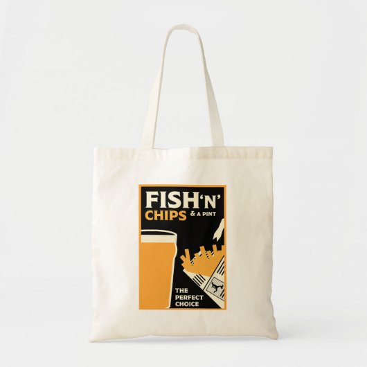 Tote Bag Poisson Et Chips Anglais (Devant)