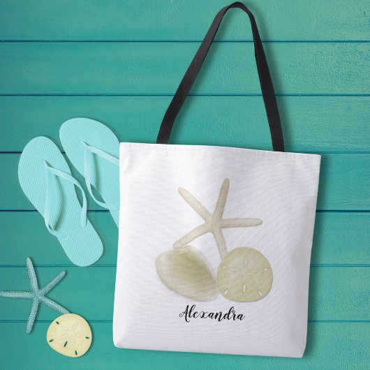 Tote Bag Poisson étoilé et coquilles marines