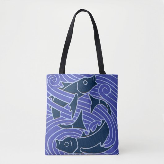 Tote Bag Poisson Gras Baignade Océan Bleu Pêche (Devant)