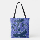 Tote Bag Poisson Gras Baignade Océan Bleu Pêche (Dos)