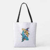 Tote Bag Poisson jumeaux vibrant (Dos)