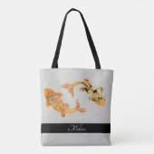 Tote Bag Poisson Koi Or élégant (Dos)