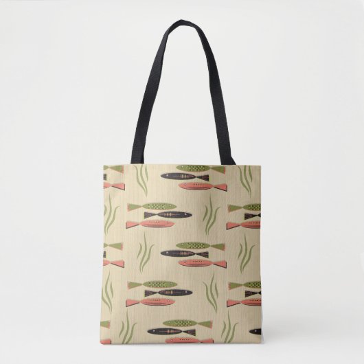 Tote Bag Poisson Moderne Du Milieu Du Siècle (Devant)