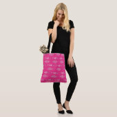 Tote Bag Poisson Moderne Rétro, Fuchsia, Rose Clair, Rose P (Sur le modèle)
