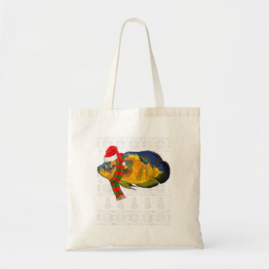 Tote Bag Poisson Noël Noël Noël Oscars Noël moche Noël (Devant)