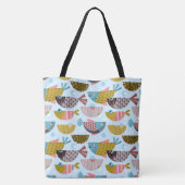 Tote Bag Poisson rétro (Dos)