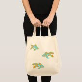 Tote Bag poisson rouge bleu clair (Devant (produit))