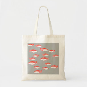 Tote Bag Poisson rouge et gris
