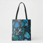 Tote Bag Poisson sous-marin et coquilles marines (Devant)