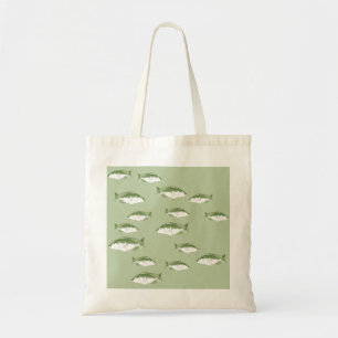 Tote Bag Poisson vert olive