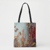 Tote Bag Poissons-anges en corail, poissons tropicaux Vinta (Devant)