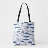 Tote Bag Poissons bleus (Devant)