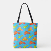Tote Bag Poissons colorés - Poissons tropicaux, vos initial (Dos)