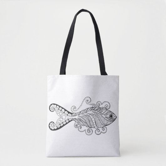 Tote Bag Poissons stylisés 2 (Devant)