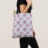 Tote Bag poitrine pourpre aquarelle (De près)